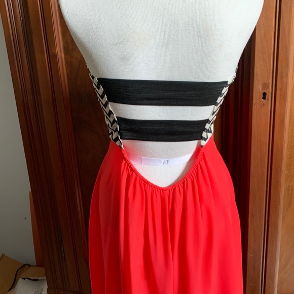 Strapless Backless High Low Dress - Picture 4 of 6